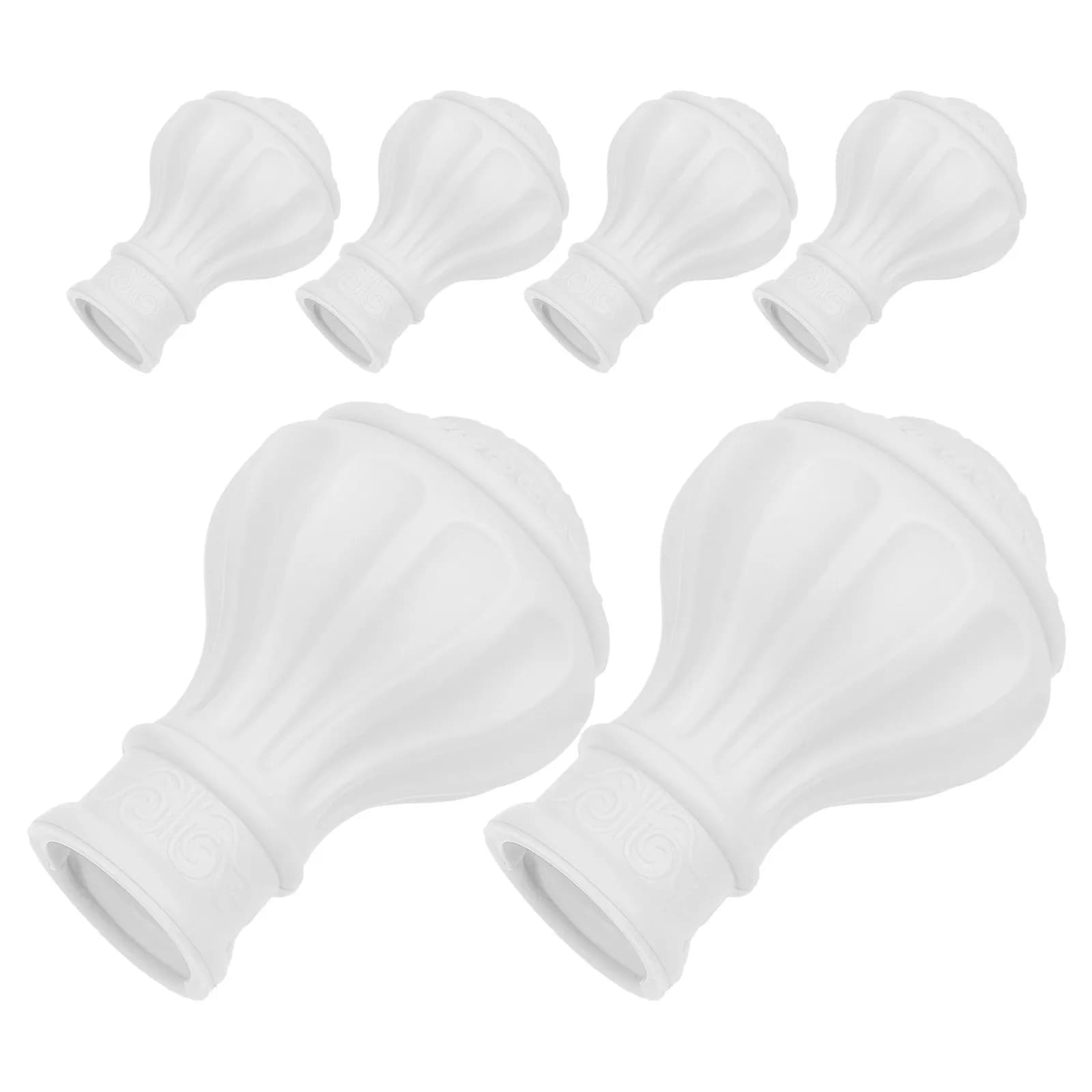 6 pezzi terminali per aste per tende, terminali decorativi in plastica, aste per tendaggi romani, hardware per finestre, per terminali per tende da soggiorno