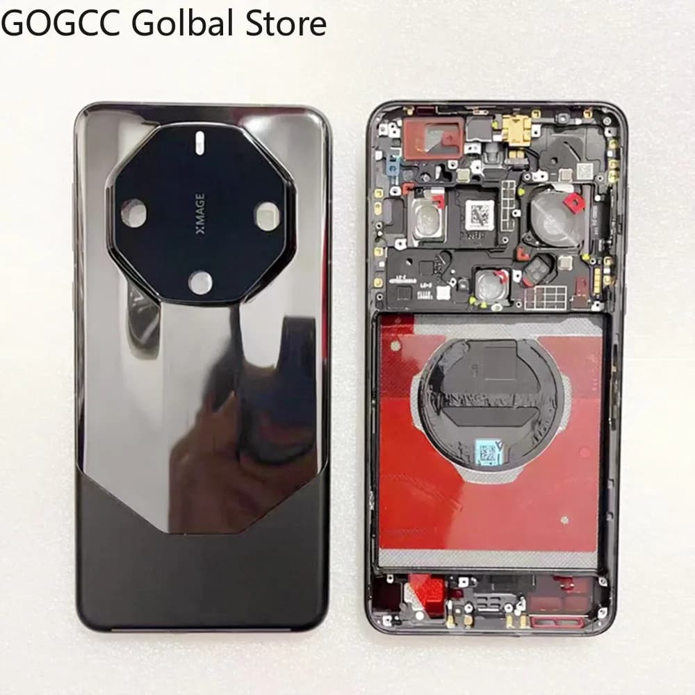 Sostituisci il coperchio dello sportello della batteria per Huawei Mate 40 50 60 70 RS Ultimate Design Custodia posteriore in vetro Shell + Riparazione dell'obiettivo della fotocamera