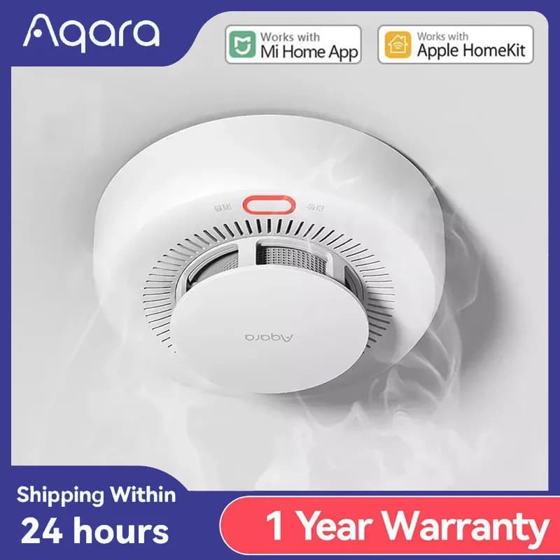 Aqara Rilevatore di fumo Zigbee Smart Allarme antincendio Monitor Avviso sonoro Sicurezza domestica APP Controllo remoto per Xiaomi Mi home Homekit