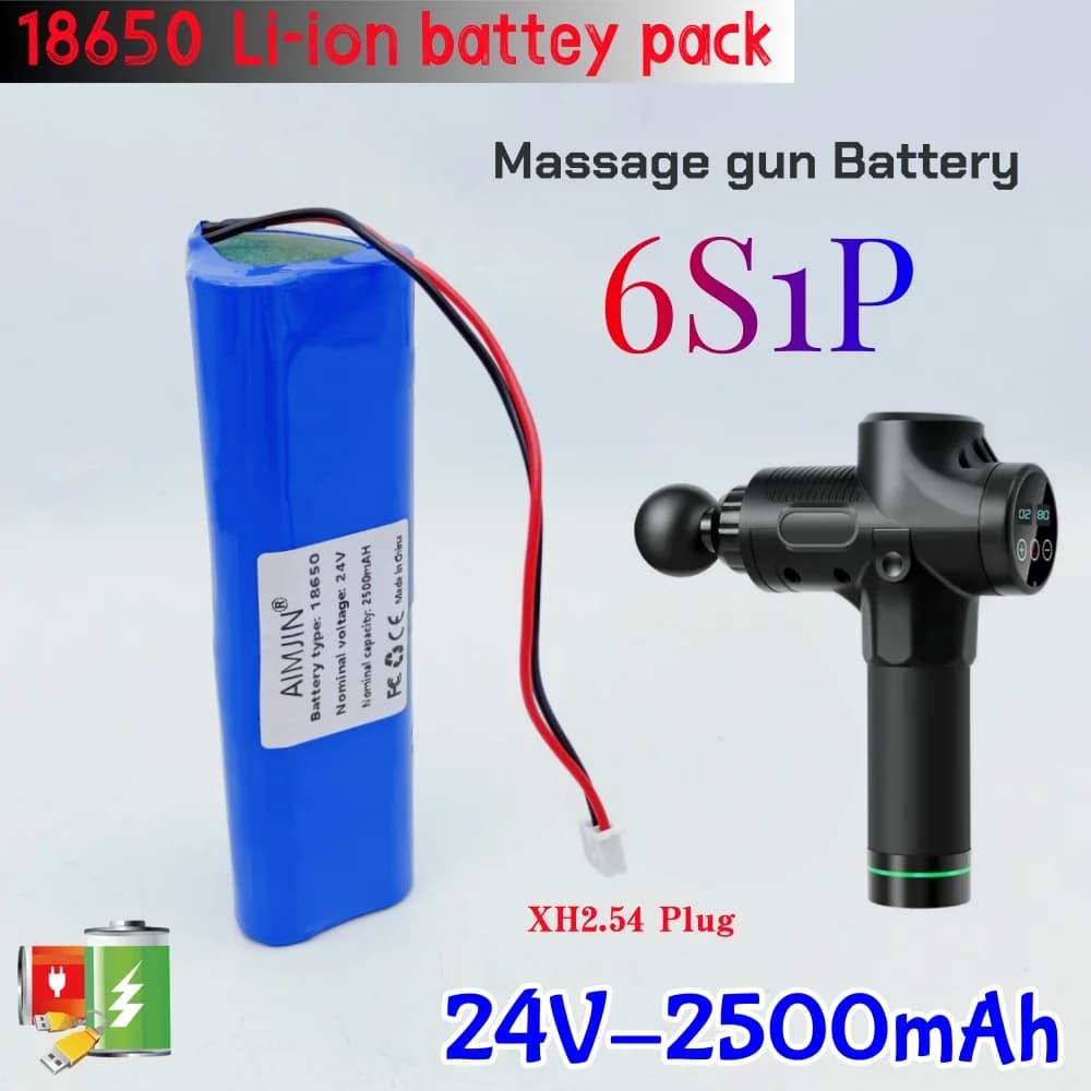 100% new for Phoenix A1 massage gun, BMS DIY gun installs new rechargeable 24 V 2500 mAh lithium ion battery