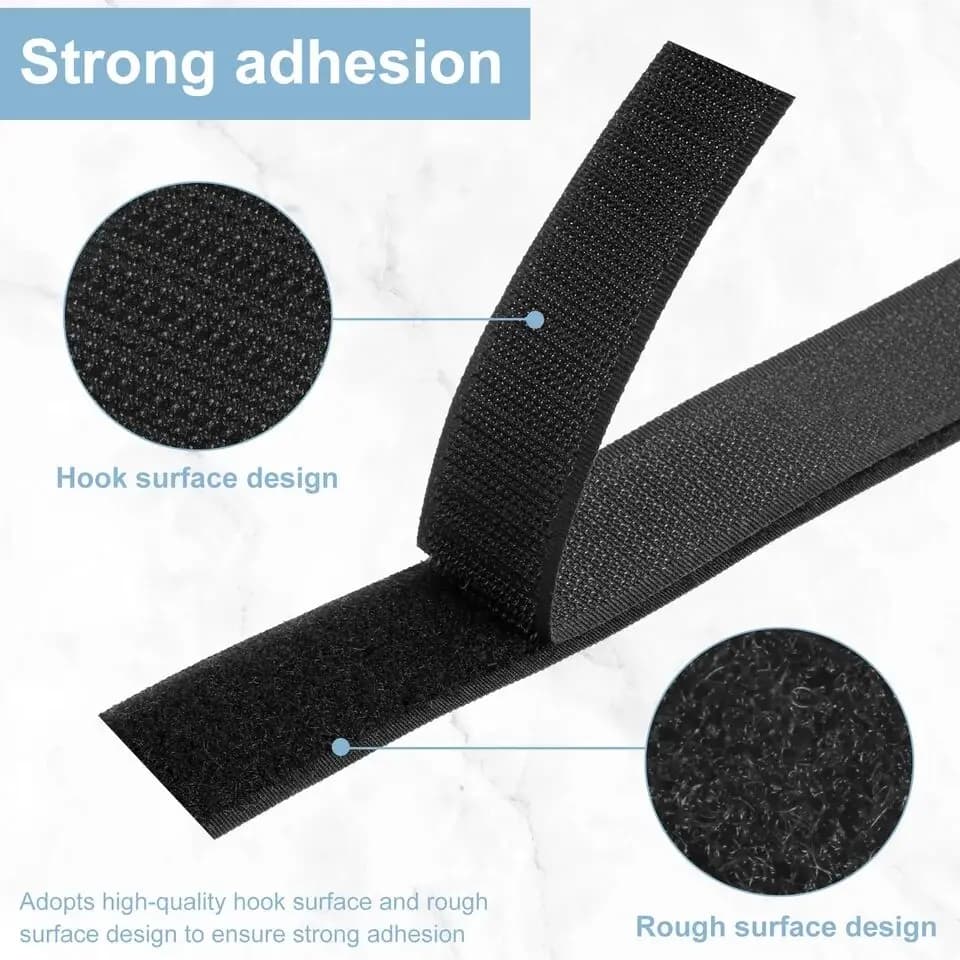 Nastro a strappo non adesivo da 2 rotoli, 1/5/25 metri - Chiusura in nylon da cucire per il fai da te - Larghezza 20mm 30mm 50mm