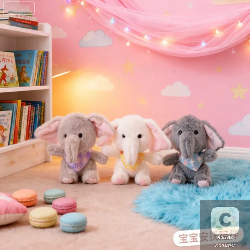 Adorabile portachiavi in peluche con elefante cartone animato; Portachiavi per bambola di peluche; Ciondolo per borsa giocattolo morbido e decorazione per zaino