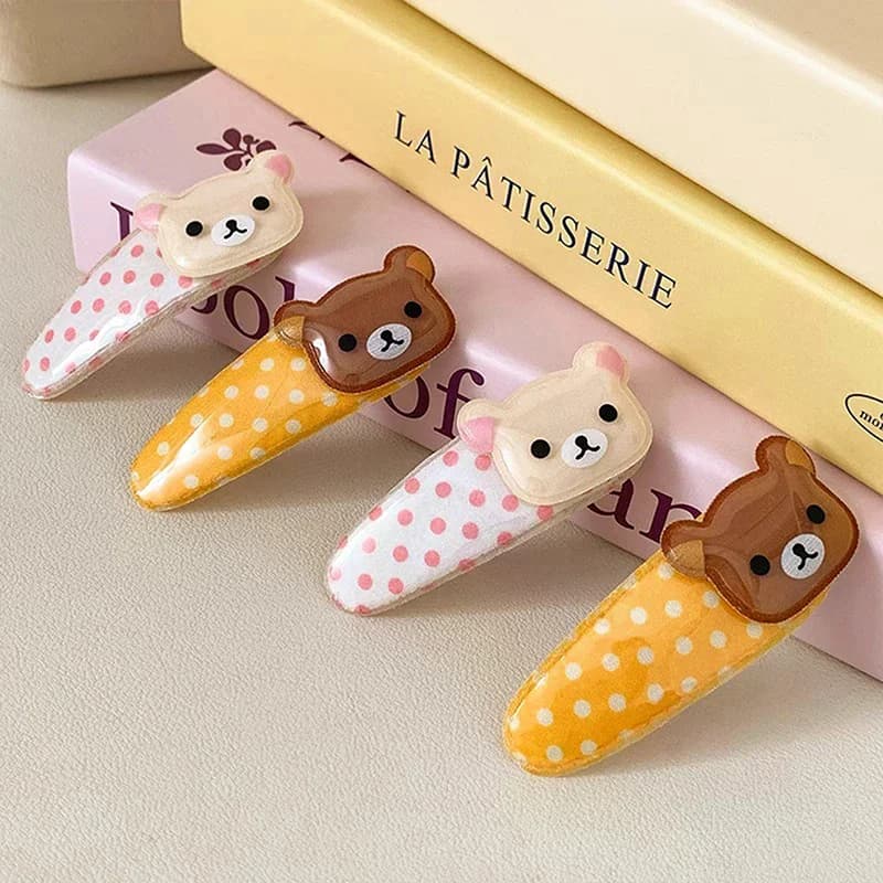 /HTF/Kawaii Bangs Side Clip Cartoon Cute Wave Point BB Hair Clip Sweet Versatile Hairpin Hair Decoration Birthday Gift 2PCS