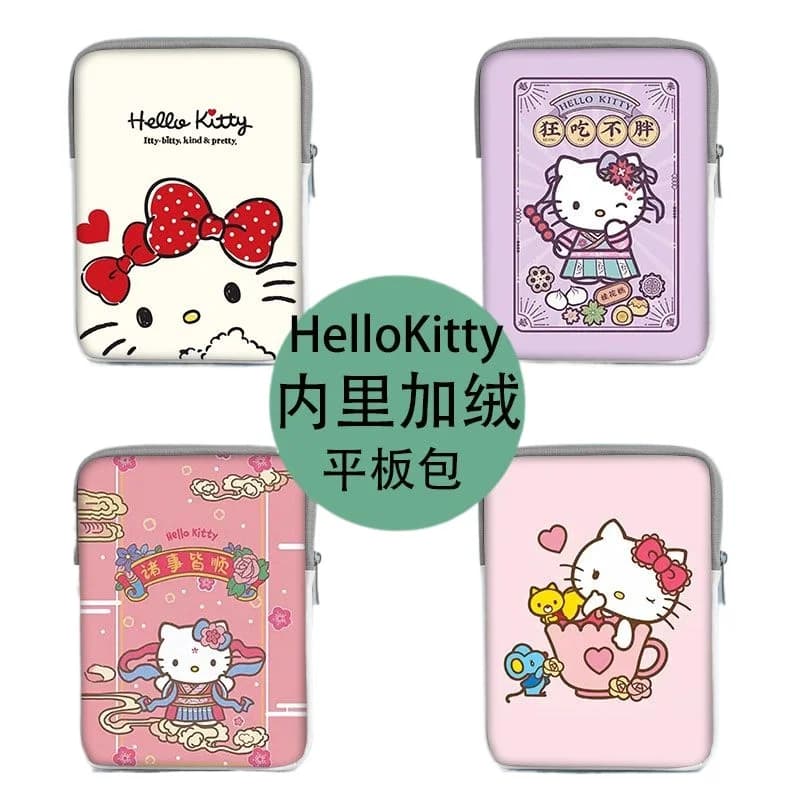 Borsa per Laptop Hello Kitty Kuromi 10 12 13 14 15 Pollici, Custodia Interna in PU per Tablet, Cover Protettiva per Macbook, Regalo per le Feste