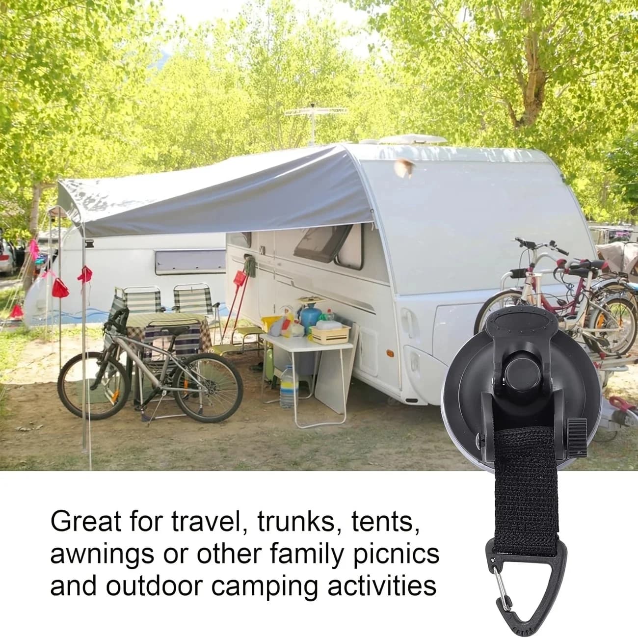 Ganci a ventosa resistenti da 4 pezzi per tende da campeggio all'aperto per tende da auto e barche ganci portatili in PVC ventose multiuso