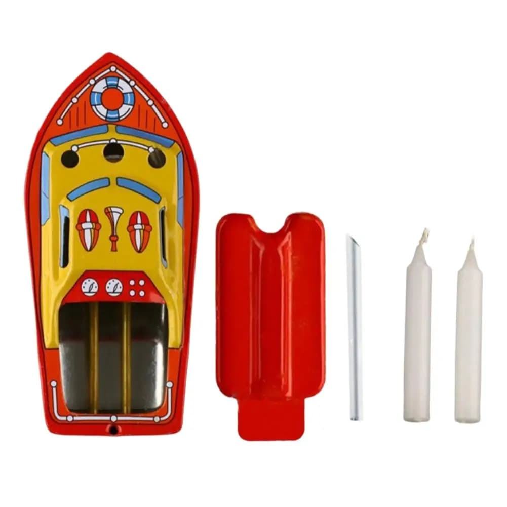 Iron Candle Boat Powered Steam Boat Floating Boat Toy Metal Crafts Educational Toys Boats