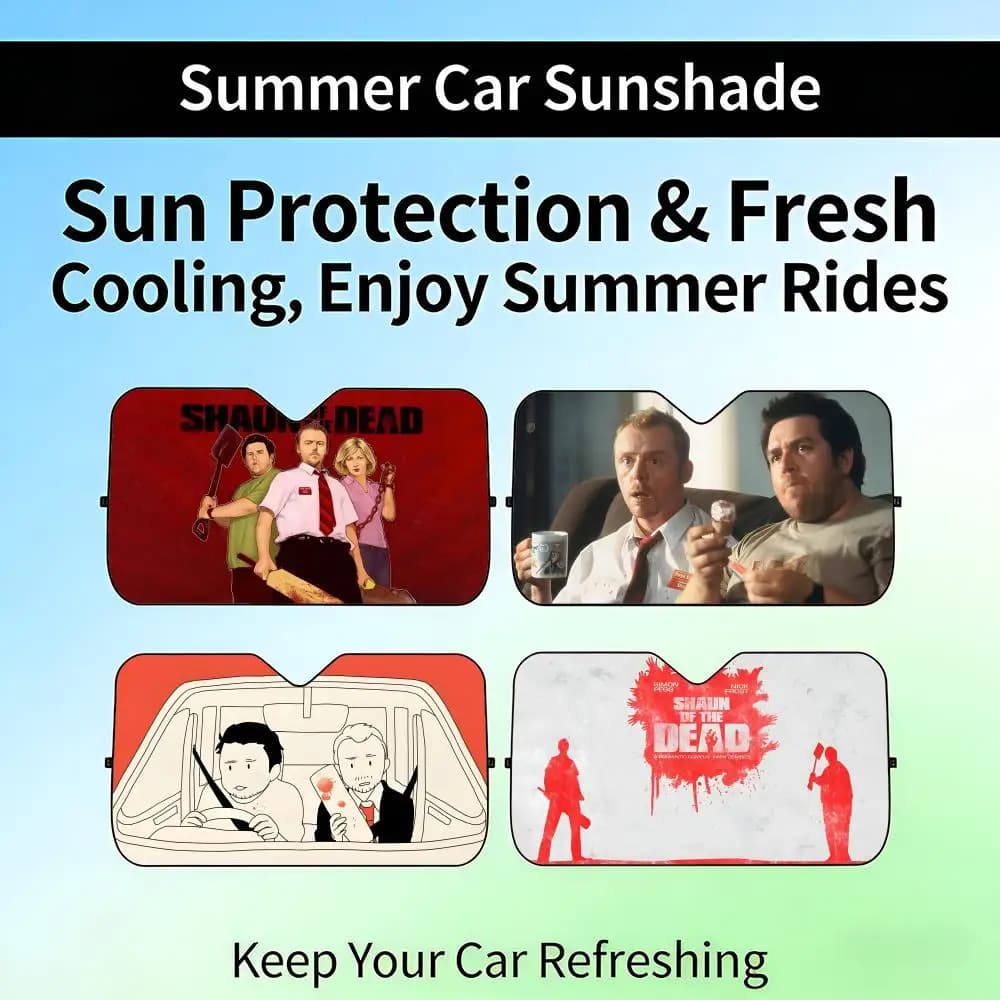 Parasole Retrattile per Parabrezza Auto Shaun of the Dead, Protezione UV
