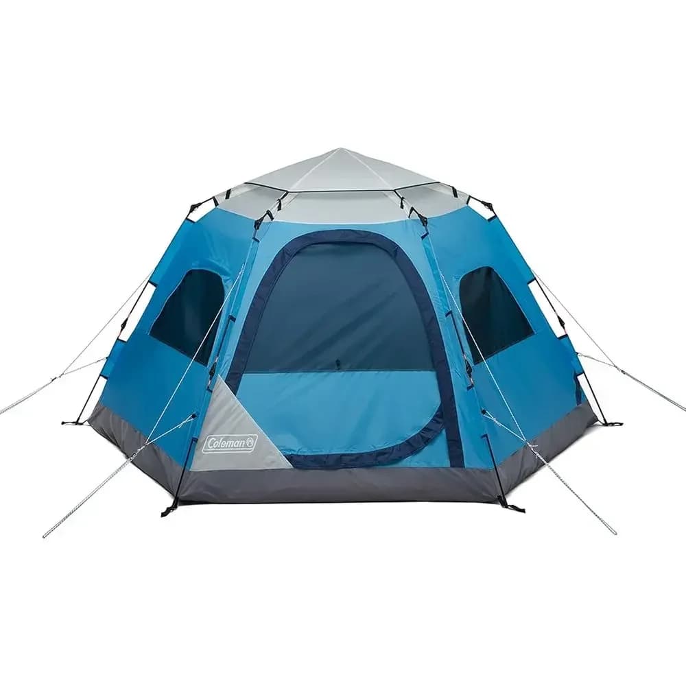 Tenda da campeggio Camp Burst per 4 persone, tenda a ombrello con montaggio rapido in 45 secondi, opzione 2 camere disponibile, pavimento a tubo e cuciture termosaldate