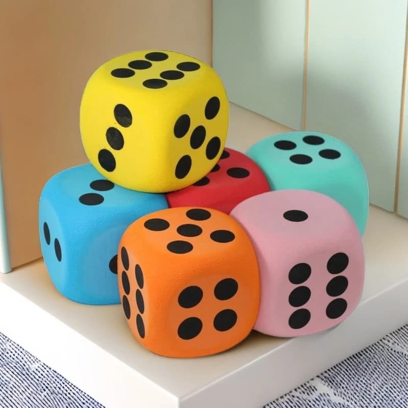 Dadi in schiuma grandi dimensioni da 8 Dadi morbidi a sei facce Bambini che contano aiuti didattici giocattolo per giochi