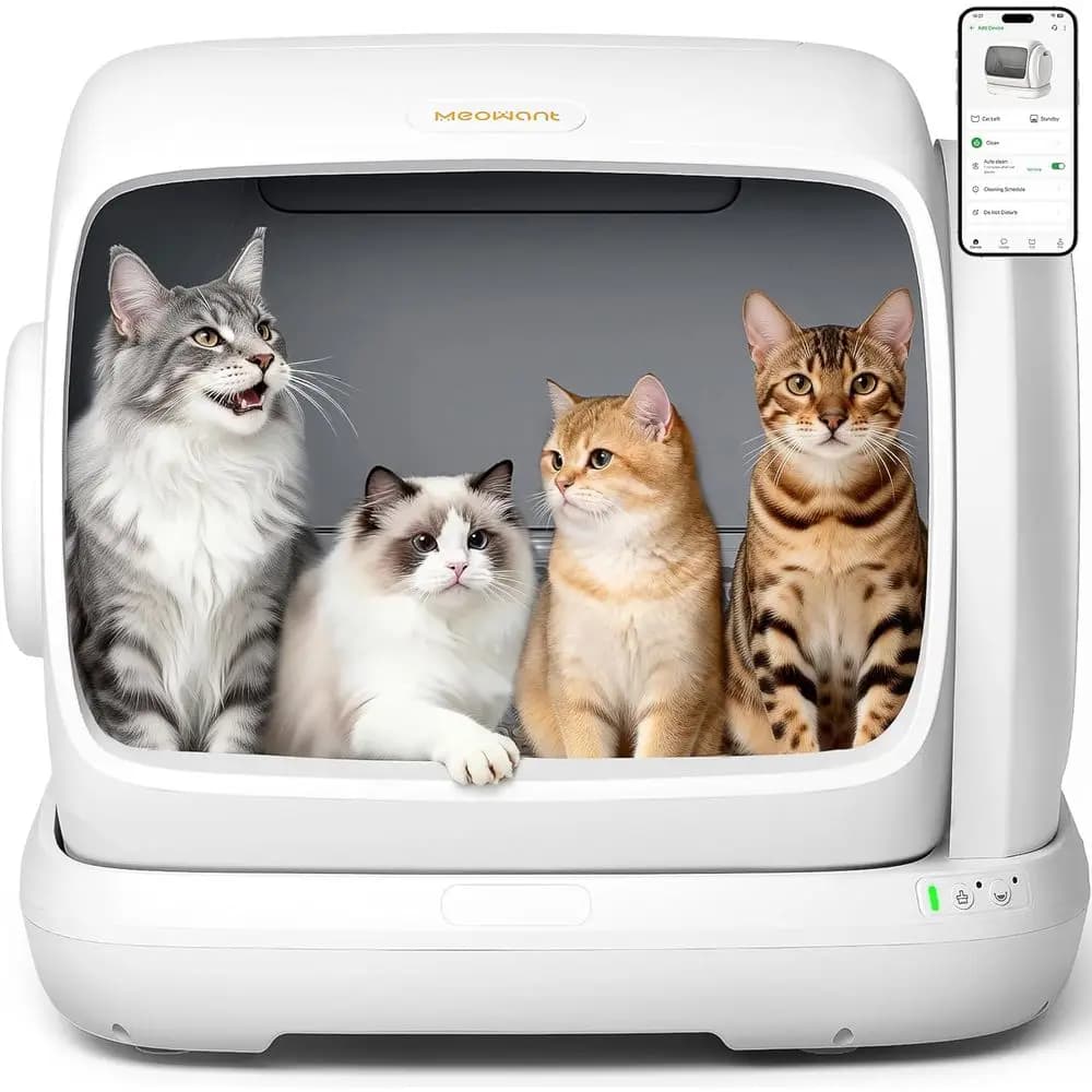 Lettiera per Gatti Autopulente, 106L Spazio Extra-Large con Ingresso Basso, Lettiera Automatica Perfetta per Gatti Multipli, Sensore di Sicurezza