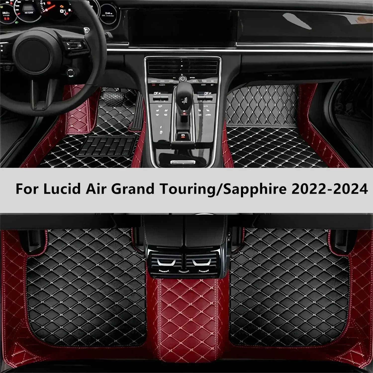 Tappetini Auto Personalizzati per Lucid Air Grand Touring/Sapphire 2022-2024, Accessori Interni per Uomo e Donna