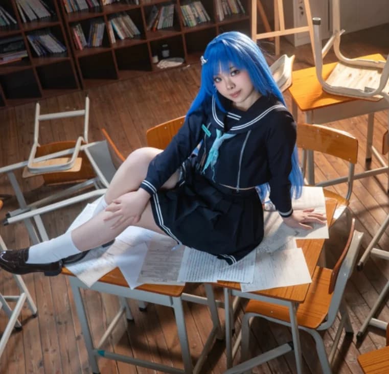 Goddess of Victory Arcana Sweet JK sailor uniform Cosplay NIKKE Set with Wig Pleated Skirt Women Halloween Comic Party Outfit