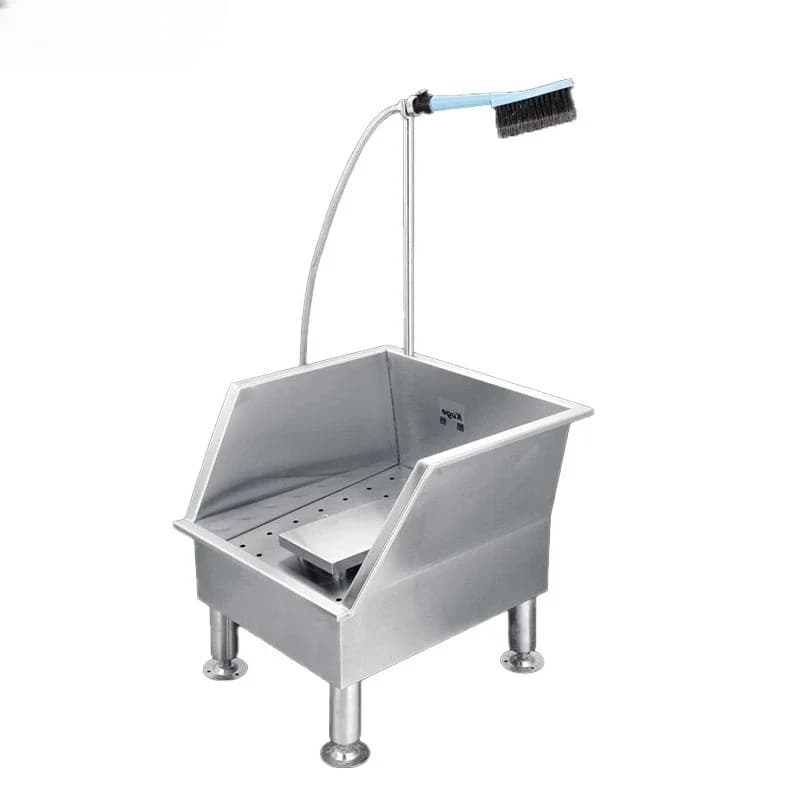 Lavabo per scarpe in acciaio inossidabile 304 per uso commerciale nei luoghi pubblici con piastra cuscino, spazzola per uscita acqua per anti-danno