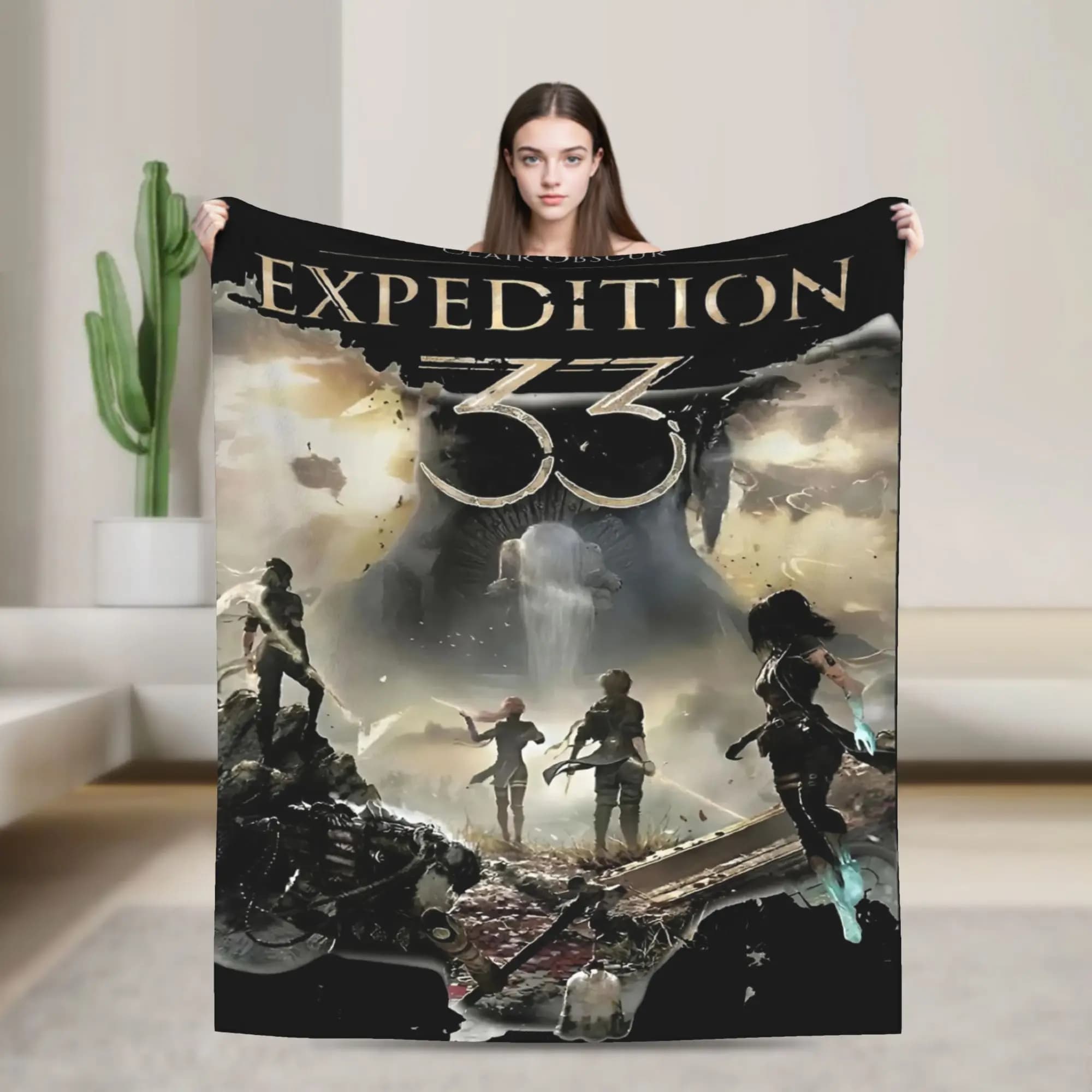 Clair Obscur Expedition 33 Flannel Blanket Gamer Soft Throw Blanket for Couch Chair Picnic Funny Bedspread Sofa Bed Cover