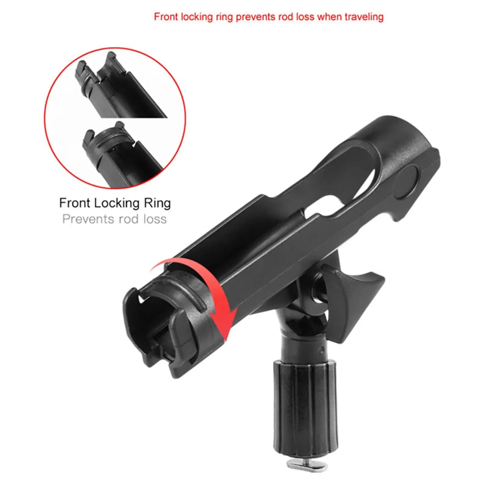 Swivel Spinning Fishing Rod Holder Adjustable Bracket Kayak Pole Support Mount Rack Plastic Accessory for Boat Fishing Outings