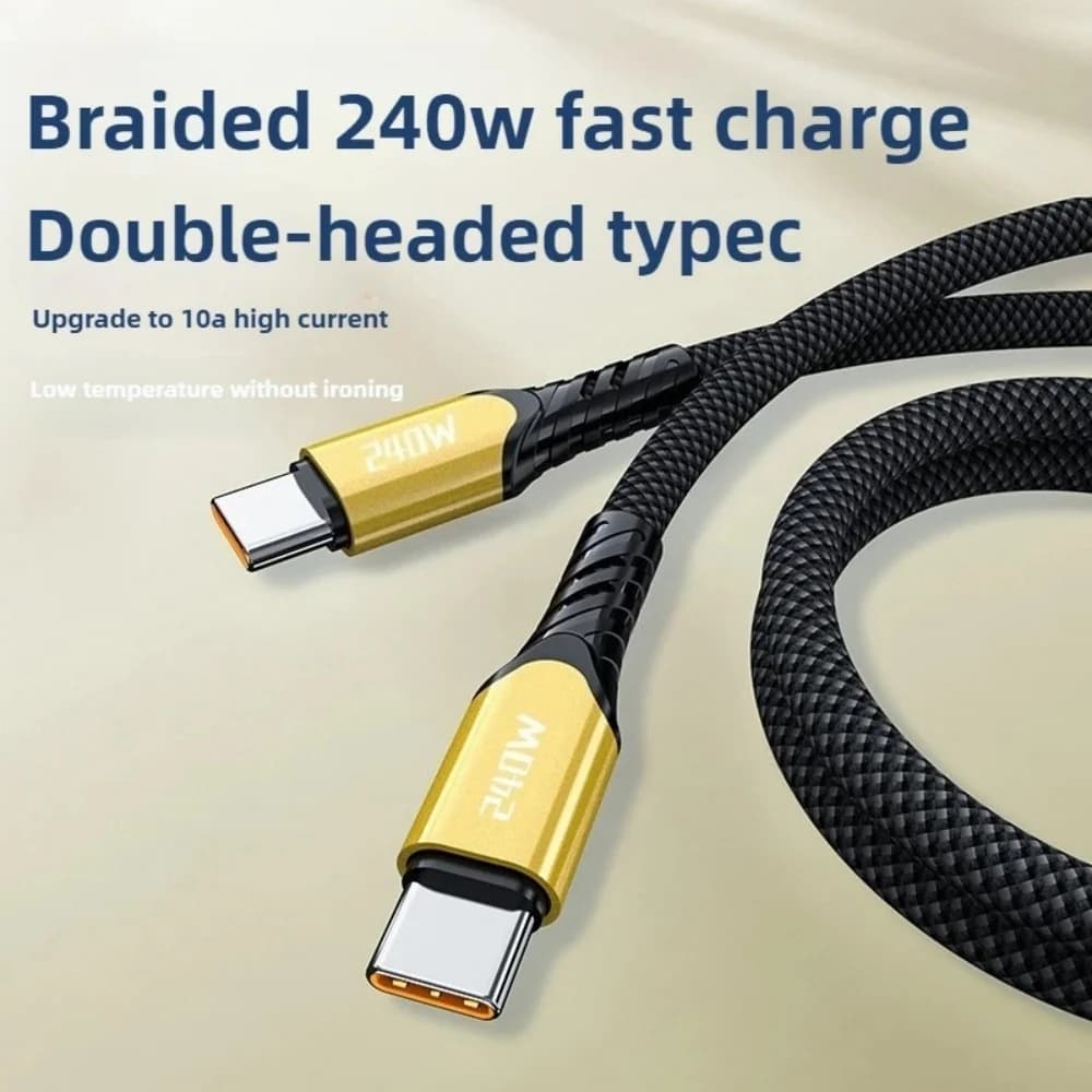 Cavo di ricarica rapida da USB C a tipo C da 240 W per iPhone Samsung Xiaomi Huawei 0,25 m/1 m/1,5 m/2 m Cavo dati per ricarica rapida del telefono cellulare
