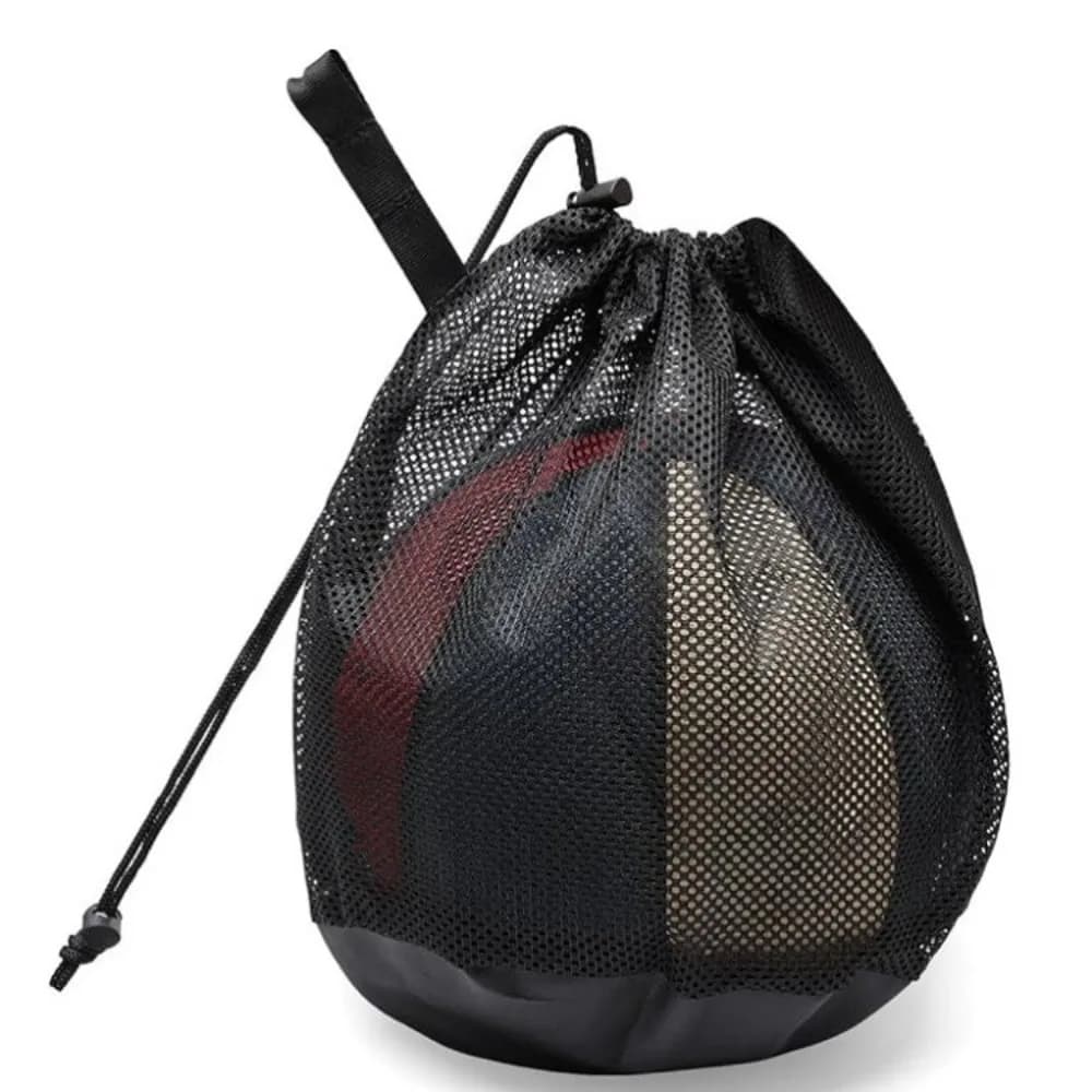 Borsa a rete portatile per allenamento sportivo, 25x30 cm, per pallacanestro e calcio, con coulisse