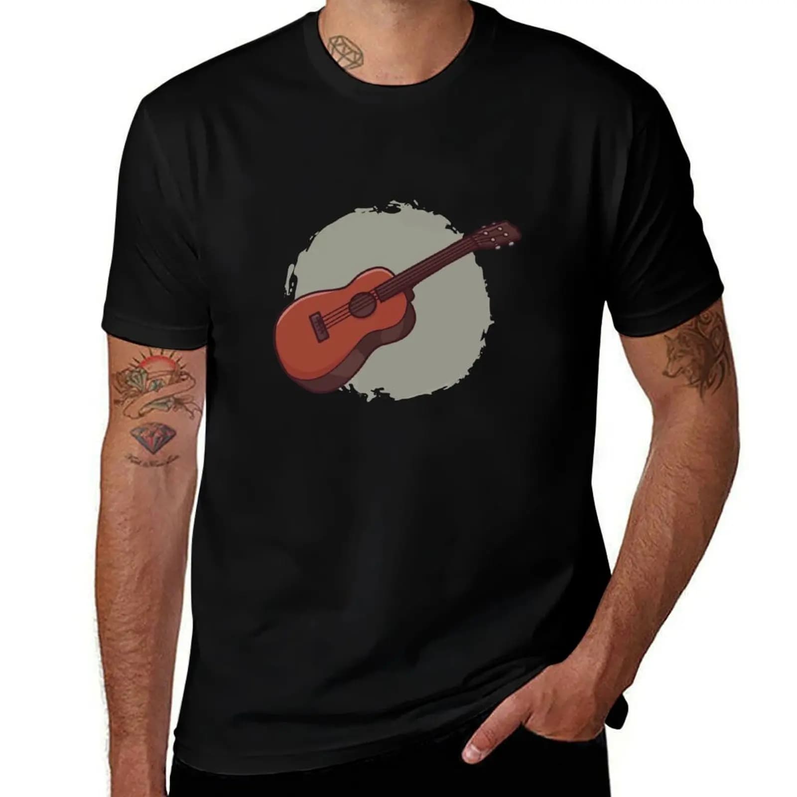 Ukulele T-Shirt Plus Size Lightweight Tee Shirt