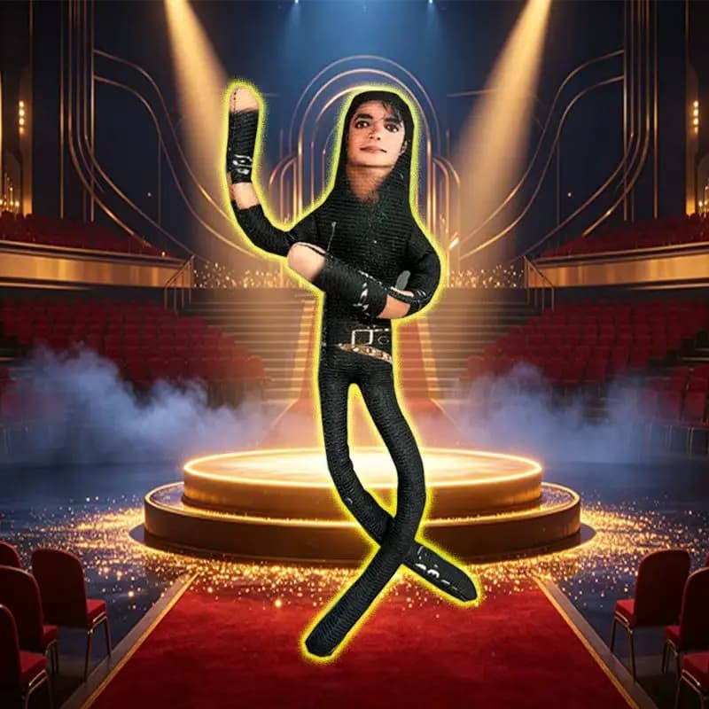 Anime Michael Jackson Cosplay Prop Doll Plush Stuffed Figure Dolls Room Decoration Abstract Joint Mobility Props Gift