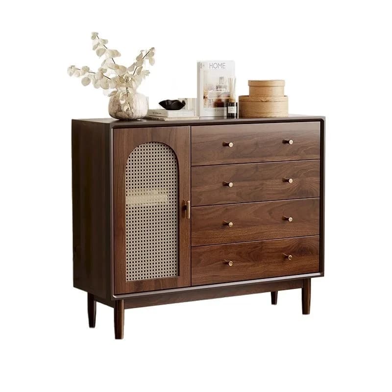 cassettiera, mobile portaoggetti per soggiorno, armadietto con gambe in legno massello, camera da letto, armadietto a muro, cassettiera