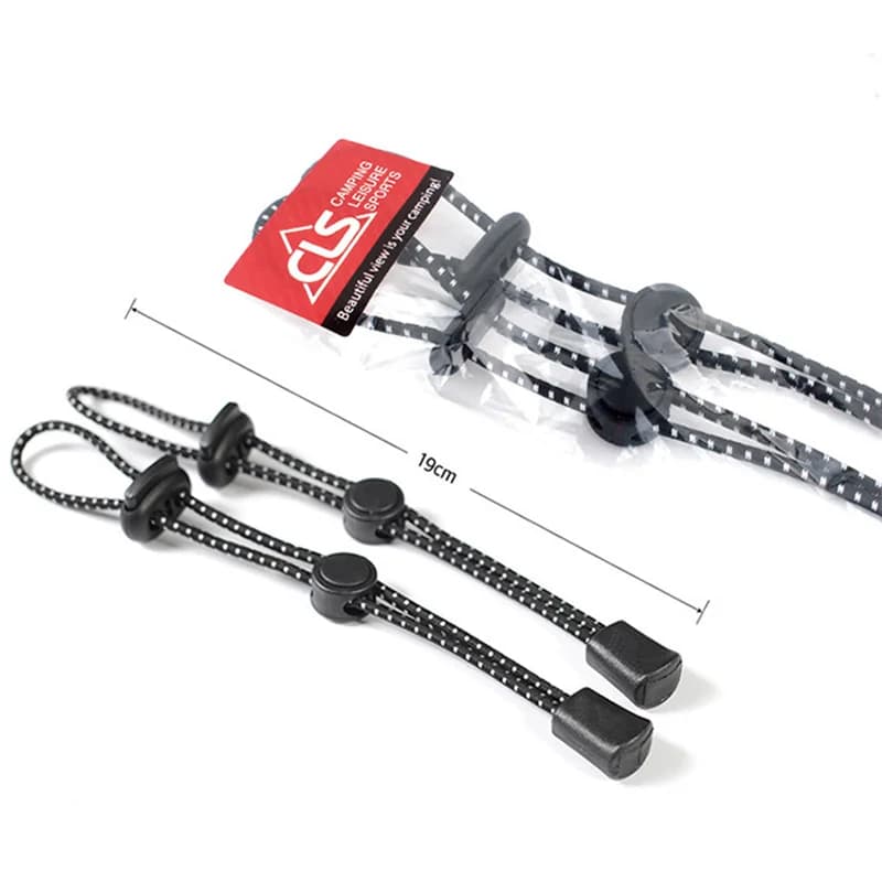 2PCS Trekking Pole Fixing Tie Cord Rope Backpack Walking Stick Holder Wear‑Resistant Secure Strap Camping Outdoor Sports Tools