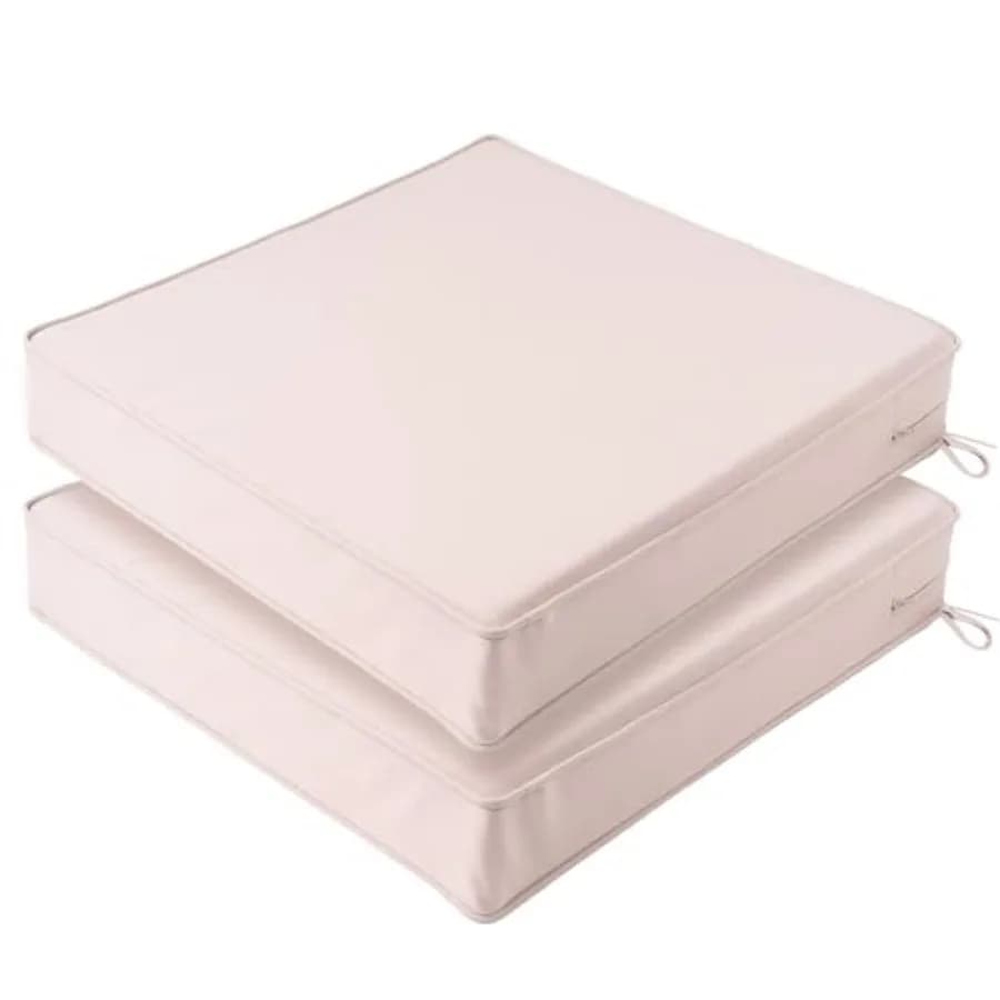 Set di 2 Cuscini per Sedie da Patio, Impermeabili e Resistenti allo Sbiadimento, con Maniglia per Mobili da Esterno