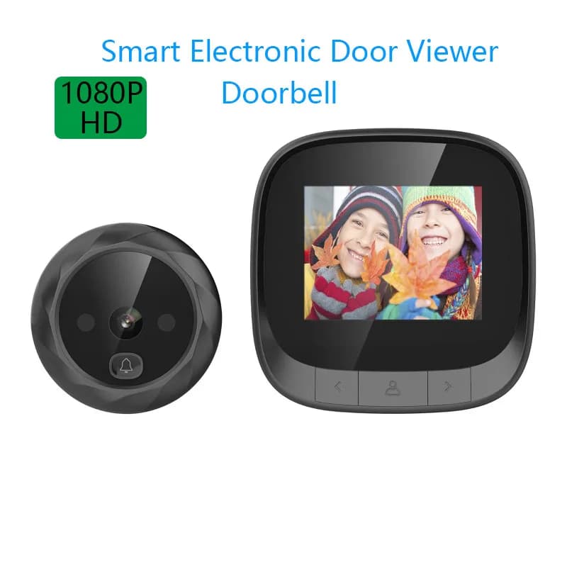 Display LCD TFT da 2,4 pollici Spioncino elettronico intelligente Campanello domestico Telecamera di controllo accessi HD Registratore per visione notturna a infrarossi