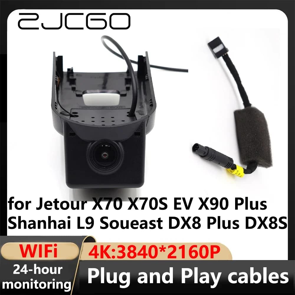 ZJCGO 4K Wifi 3840*2160 DVR Dash Cam Videoregistratore per Jetour X70 X70S EV X90 Plus Shanhai L9 Soueast DX8 Plus DX8S