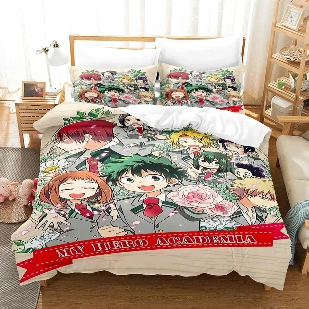 Stampa 3D Anime My Hero Academia Set biancheria da letto Copripiumino Set letto Copripiumino Federa Trapunte King Queen Size Ragazzi Adulti