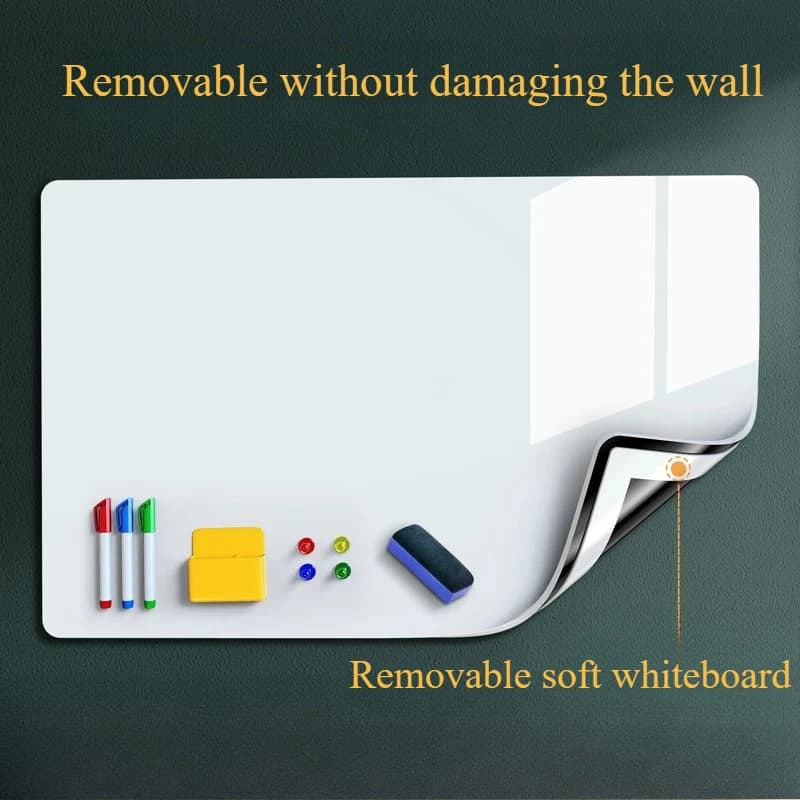Gli adesivi murali con pannello bianco possono rimuovere il tavolo da disegno magnetico per bambini senza danneggiare la lavagna magnetica per la casa