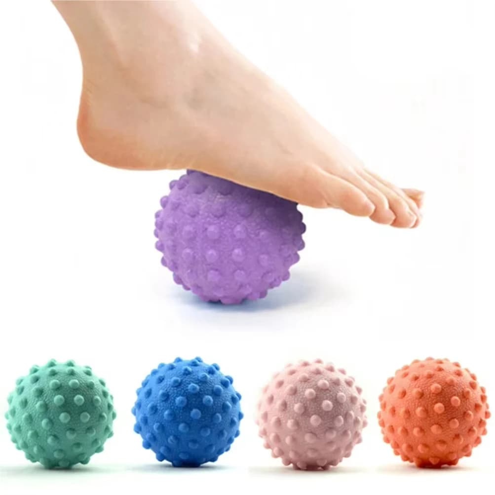Durable TPE Spiky Massage Ball Fitness Hand Fascia Ball Raised Point Posture Master Yoga Ball Waist and Back Foot Massage Ball