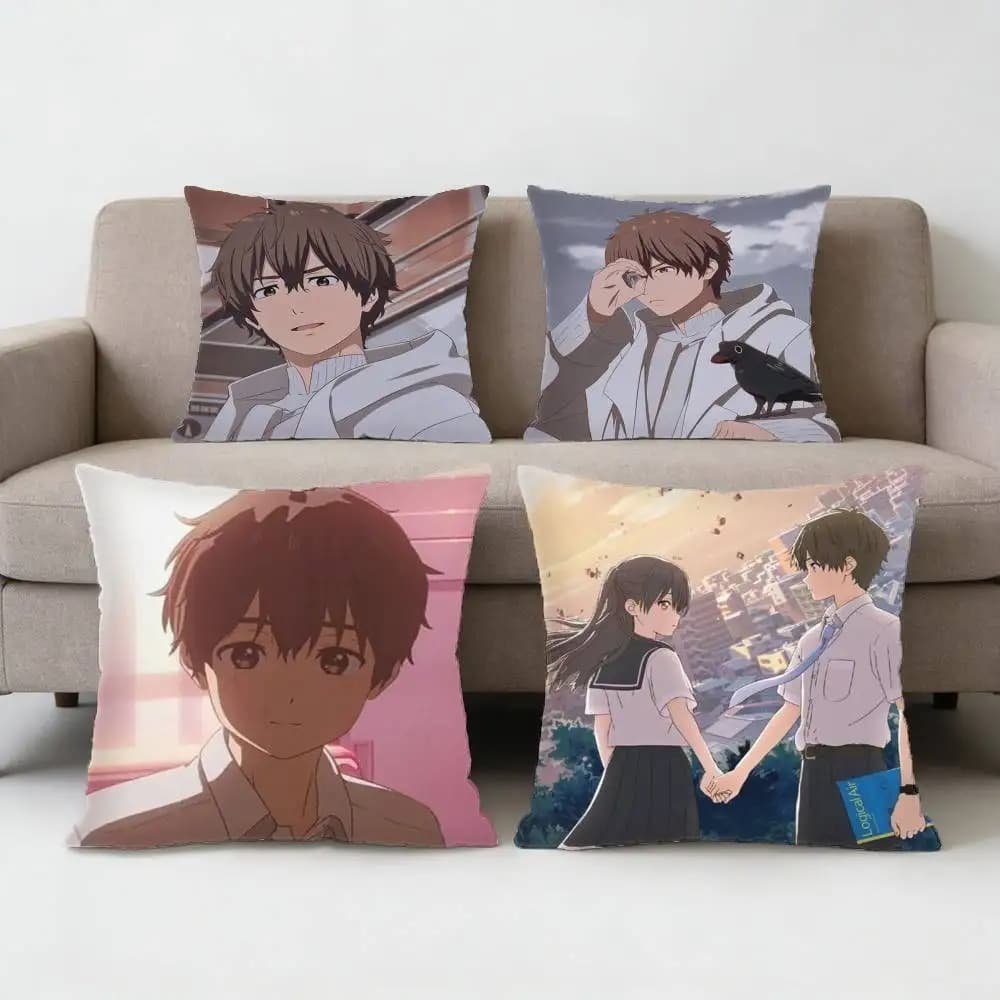 Hello World Naomi x Ruri Pillow Case Sofa Living Room for Bedroom car Headboard Backrest Cushion Square Cushion Nap Time
