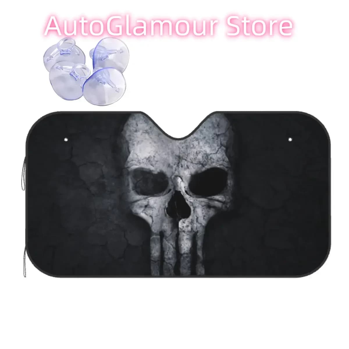 Cod Black Ops Cold War Pack De Fondos Teschio Parabrezza Parasole Poliestere Auto Finestra Anteriore Visiera 76x140 cm Visiera parasole Accessori