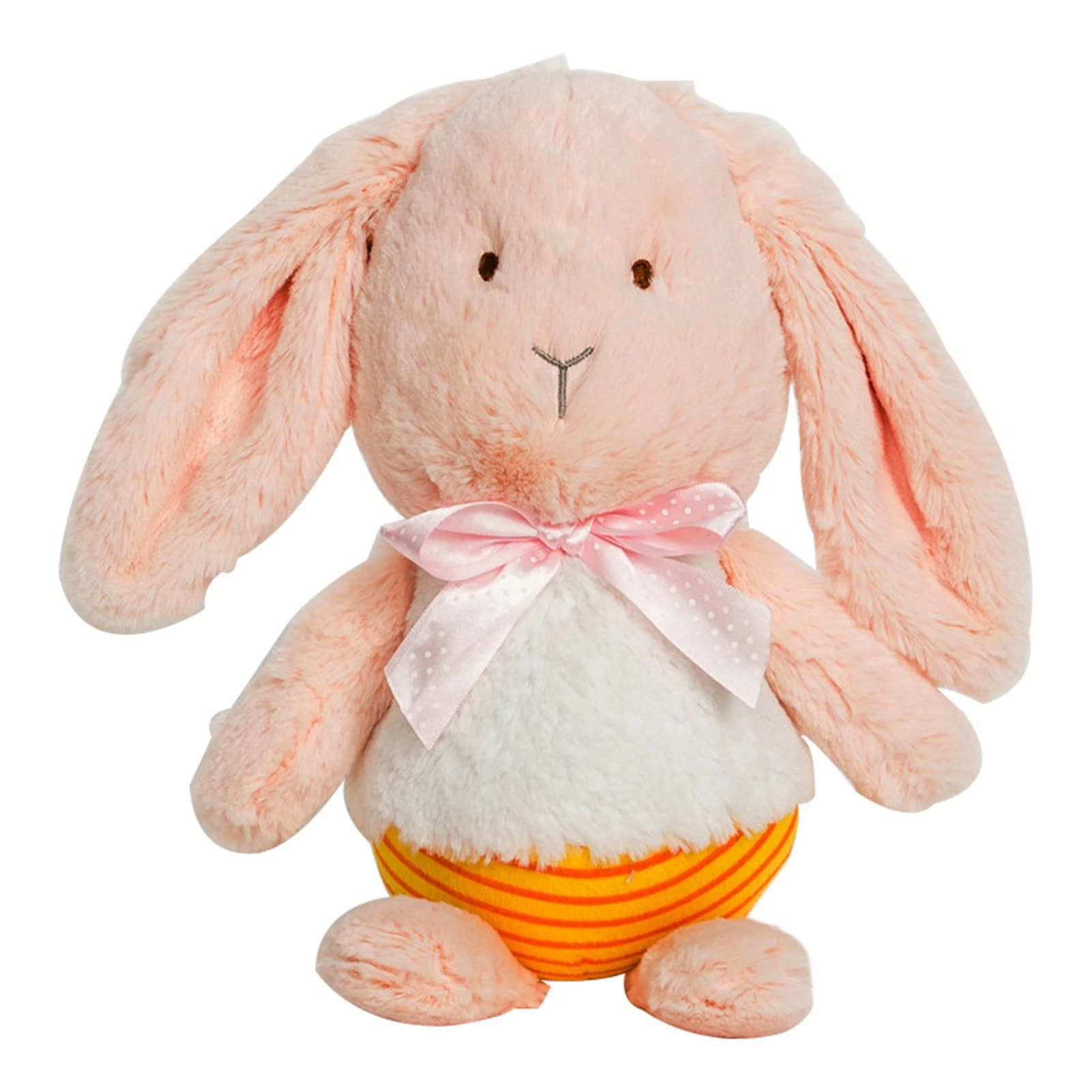 Adorabile peluche coniglietto di peluche bambola di pezza morbida decorazione per l'home office cuscino di tiro 3D regalo di compleanno per i bambini