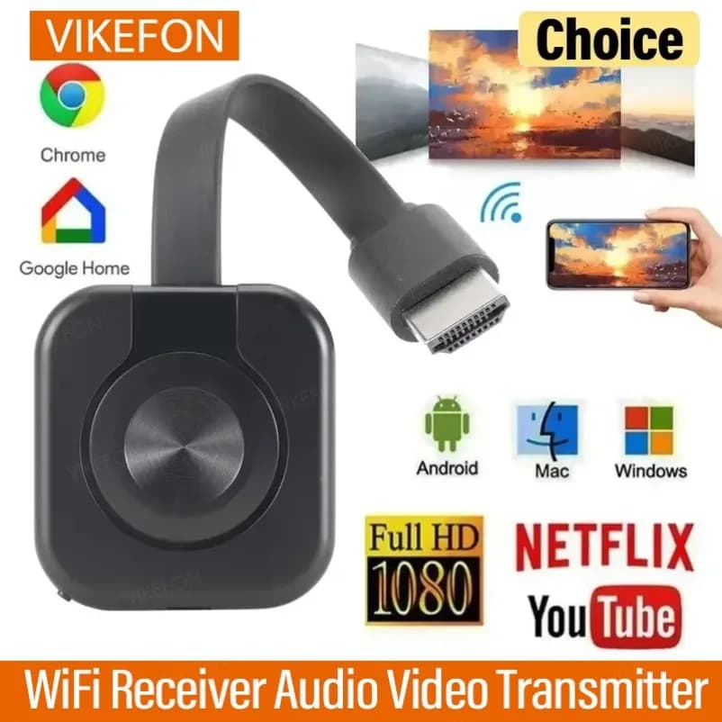 WiFi Receiver Video Transmitter Phone Projector HDMI-Compatible Mirroring Screen Display Adapter For iOS Android PC TV Receiver