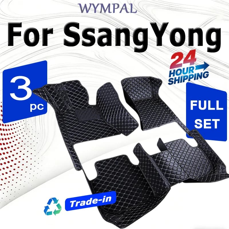 Car mats for SsangYong Stavic Korando Kyron tivoli rexton y400 Actyon president interior accessories Auto 2022 2023