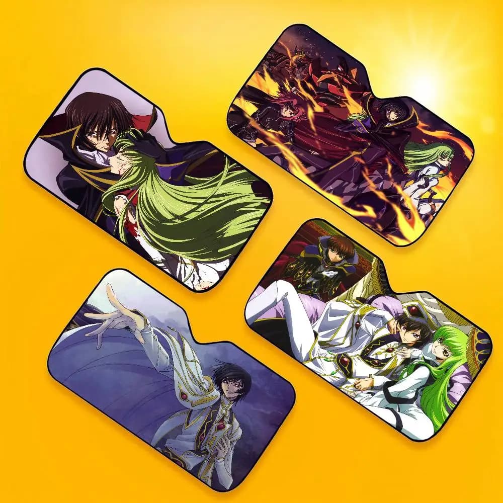 Parasole per Parabrezza Anime Code G-Geass, Simpatico Parasole per Auto 70x130cm, Riflettore di Calore