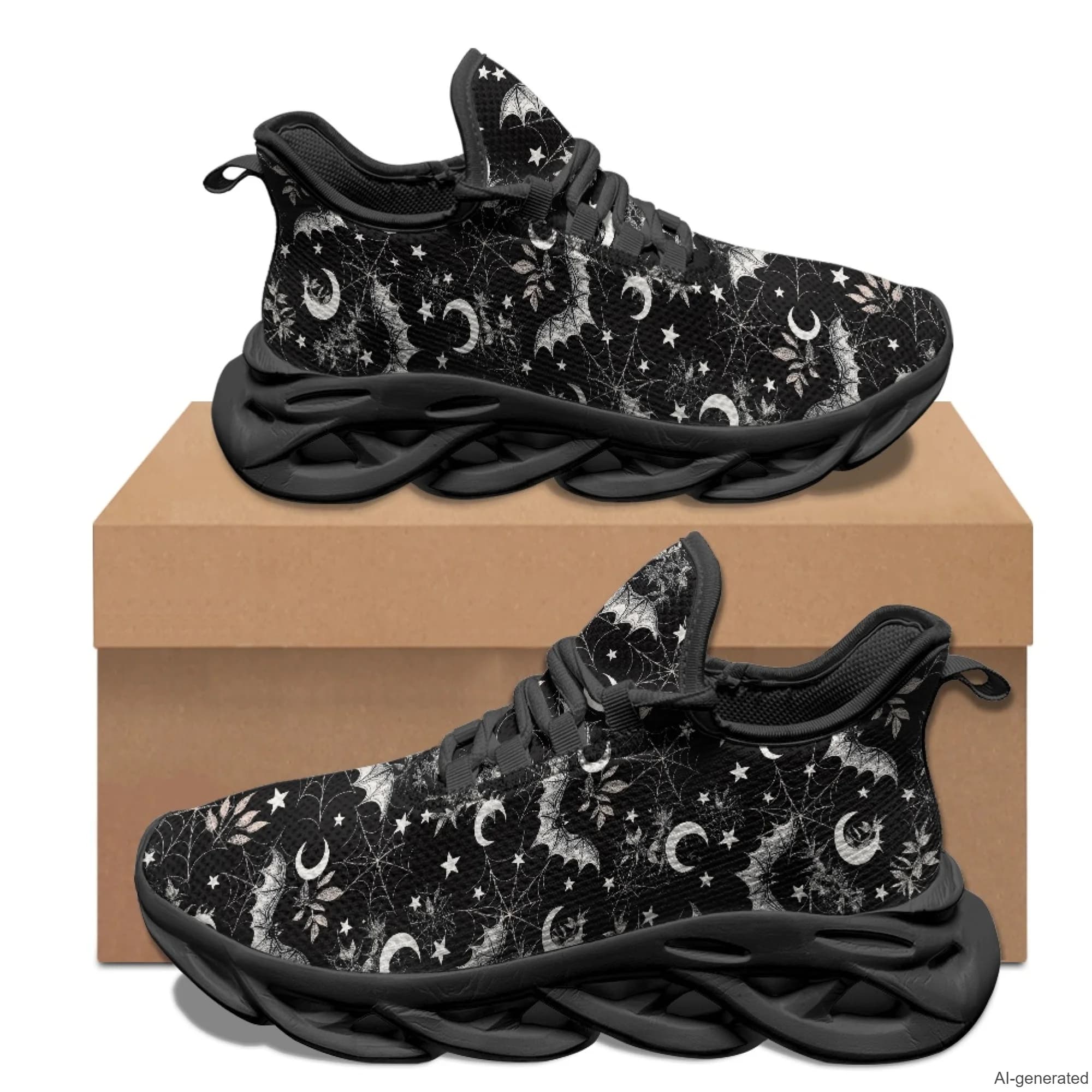 XIXIRIMIDO Max Soul Shoes Halloween Bats Print Running Shoes for Men Casual Fashion Women Snakers Walking Shoes 35-48