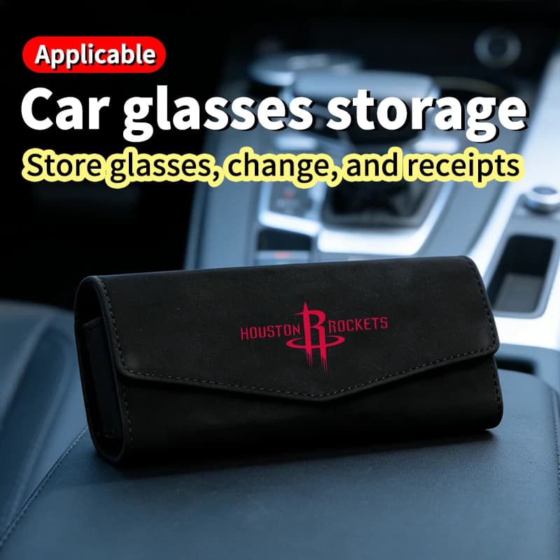 Adatto per custodia per occhiali in pelle scamosciata per auto, scatola porta occhiali da sole, ricevute, borsa porta biglietti da visita, design personalizzato e creativo