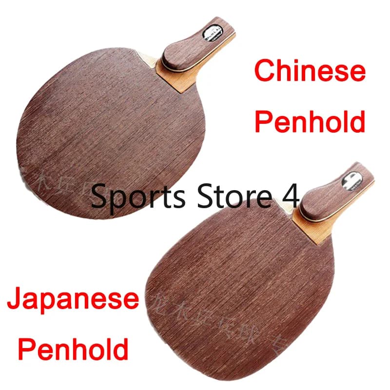 Racchette da Ping Pong Giapponesi/Cinesi con Impugnatura a Penna, Lama in Fibra di Carbonio e Titanio, Originale Shenlong Wood
