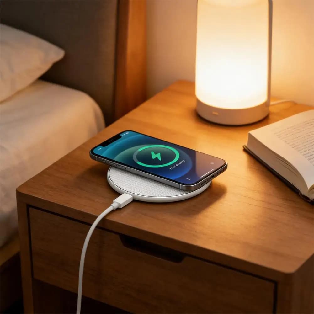 Caricatore Wireless Rotondo da Scrivania 30W, Pad di Ricarica Rapida per 17 16 S26 S25 Mate 70 60 Qi Phone Cha C1s1