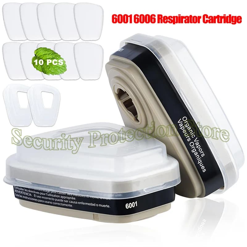 6001/6002/6006 Cartridge box 5N11 Set of cotton filters for 3m 6200/7502/6800 Dustproof gas masks Spray respirator for chemical painting