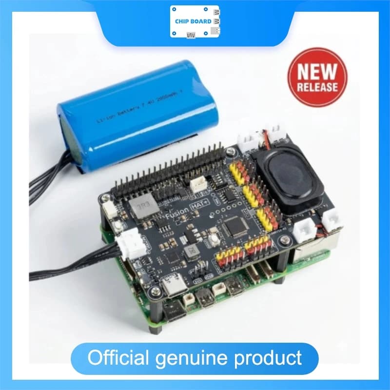 SunFounder Fusion HAT+: Scheda di Espansione per Raspberry Pi con Motori, Servomotori, Batteria e Supporto AI LLM