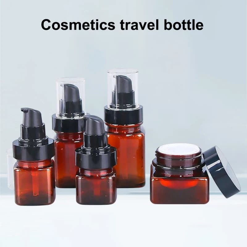 1 pz Vuoto 30/50/70/100/120 ml Bottiglia Spray Presse Lozione Bottiglia Marrone Evitare Luce Fondotinta Liquido Crema Per Gli Occhi contenitore cosmetico