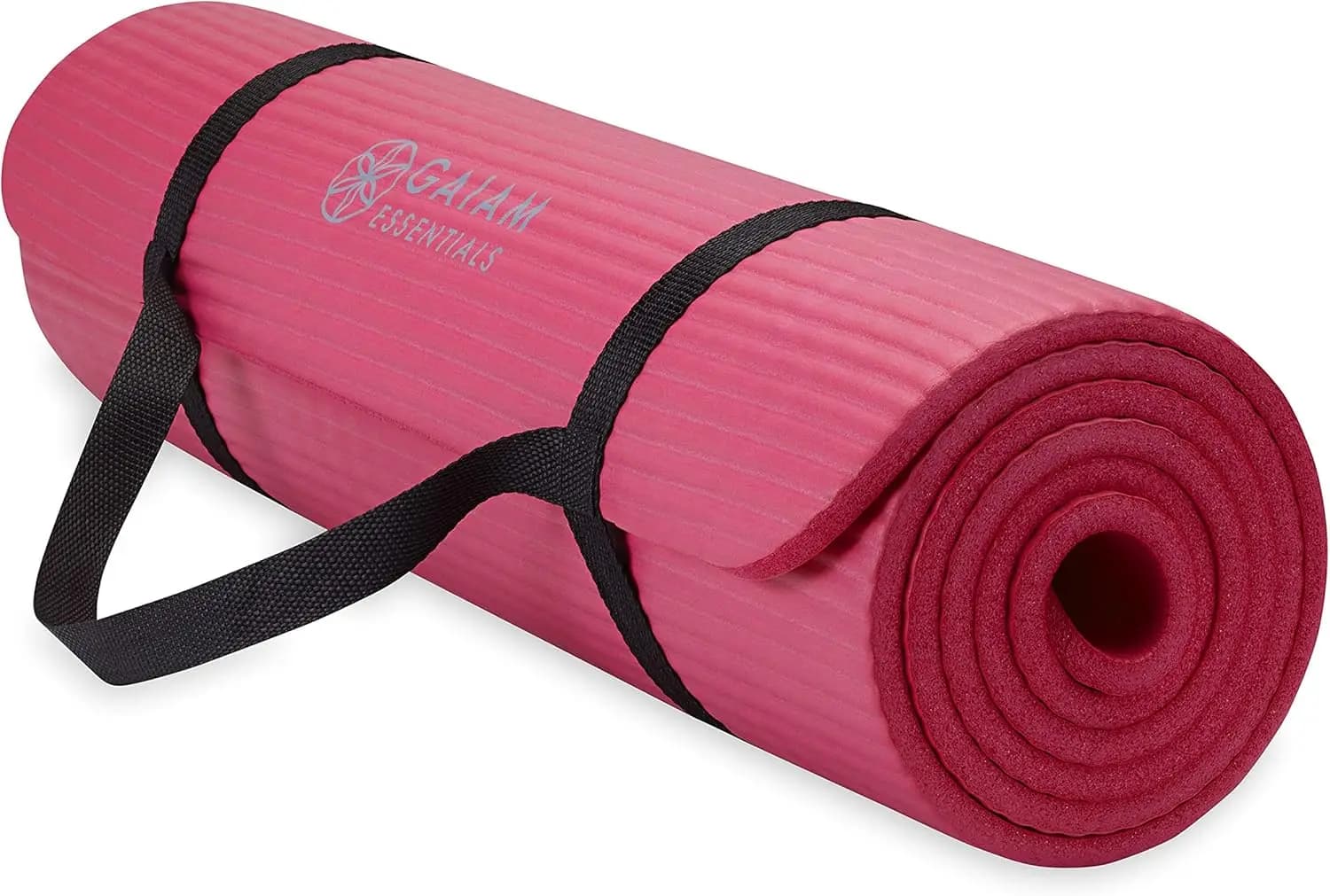 Tappetino Yoga Extra Spesso 10mm per Pilates ed Esercizi Fitness con Cinghia di Trasporto e Supporto Imbottito per Allenamenti a Casa e in Palestra