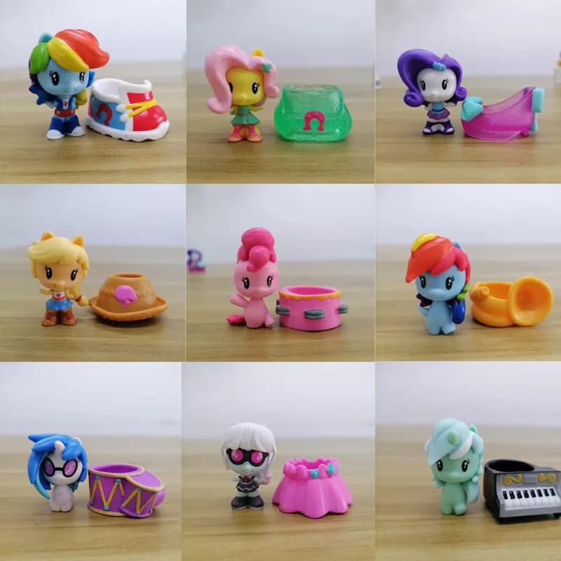 Hasbro My Little Pony Twilight Sparkle Rainbow Dash Applejack Rarity Fluttershy Pinkie Pie Action Figures Collezione Ornamenti