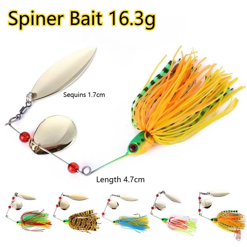 WIRE BAIT Composite Spinner 16,3 g Spinner in metallo ad alto rumore Esca anti-inceppamento all'ingrosso