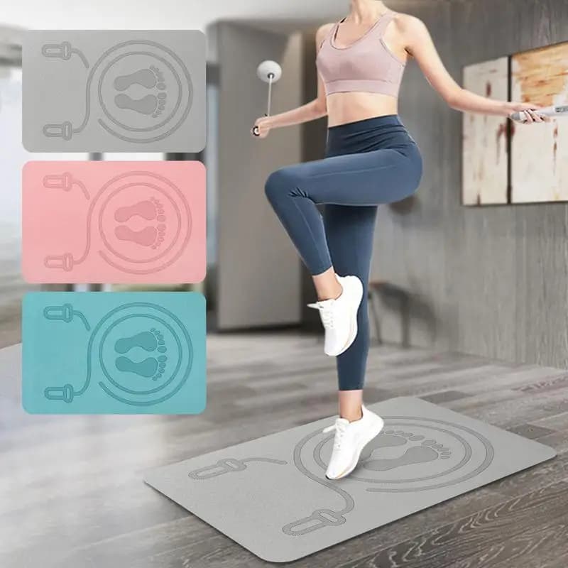 6 mm jump rope pad Material TPE Anti-shock and anti-noise workout pad for gym workout at home Fitness Yoga Pilates Floor protection