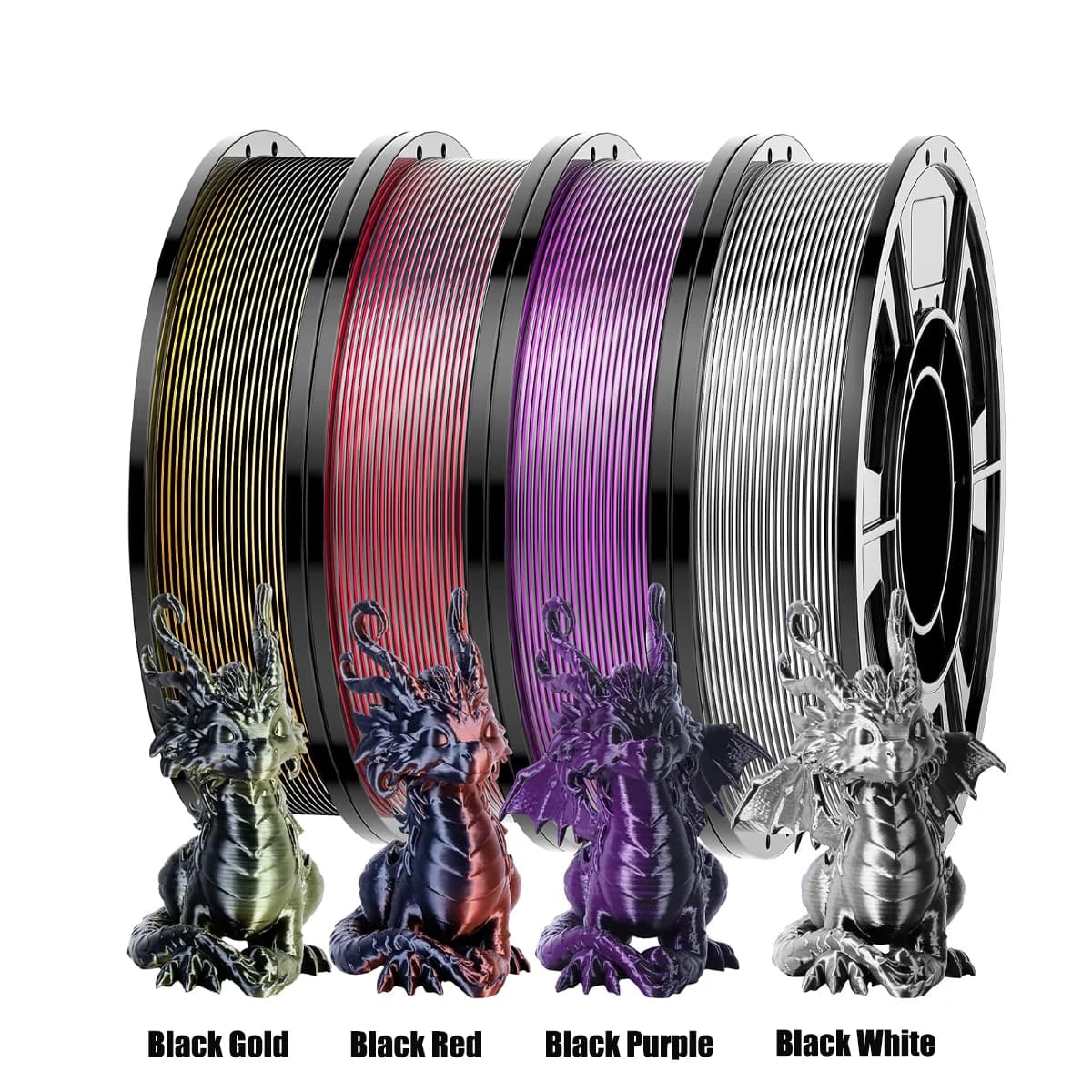 PLA filament package in two-tone silk | 1 pack (250 g/bobina), high speed gloss 3D printer filament 1.75 mm