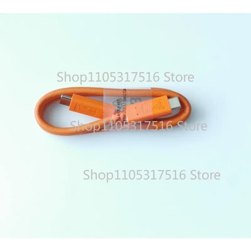 KK Orange 20in/50cm USB-C to USB-C Type C Cable For LaCie External Hard Drive HDD